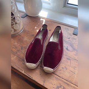 Soludos Platform Smoking Slipper - Burgundy